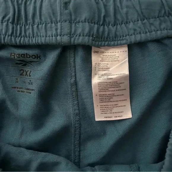 Men’s Reebok Teal Blue Sweat Shorts With Pockets Size 2XL XXL￼ - Picture 5 of 7